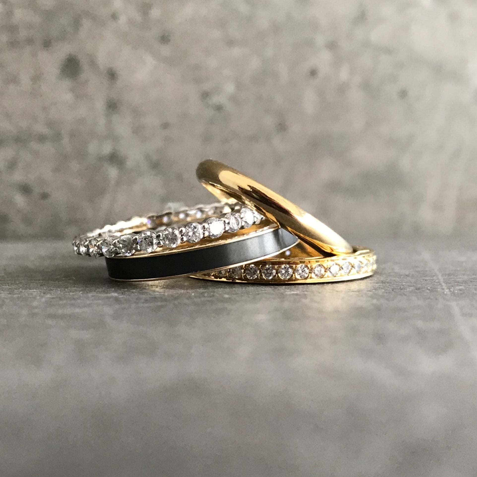 Black Diamond - Women’s Ring - CIRCE - 14K White Gold - 1/4 CTW Diamond Anniversary Band - Lady Elysium Black Diamond