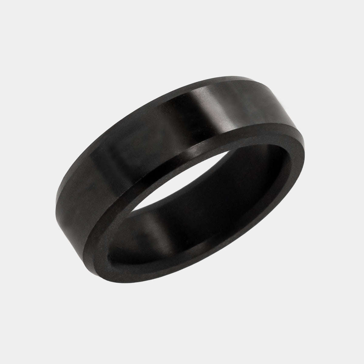 Elysium Ares 7mm Men's Solid Black Diamond Ring