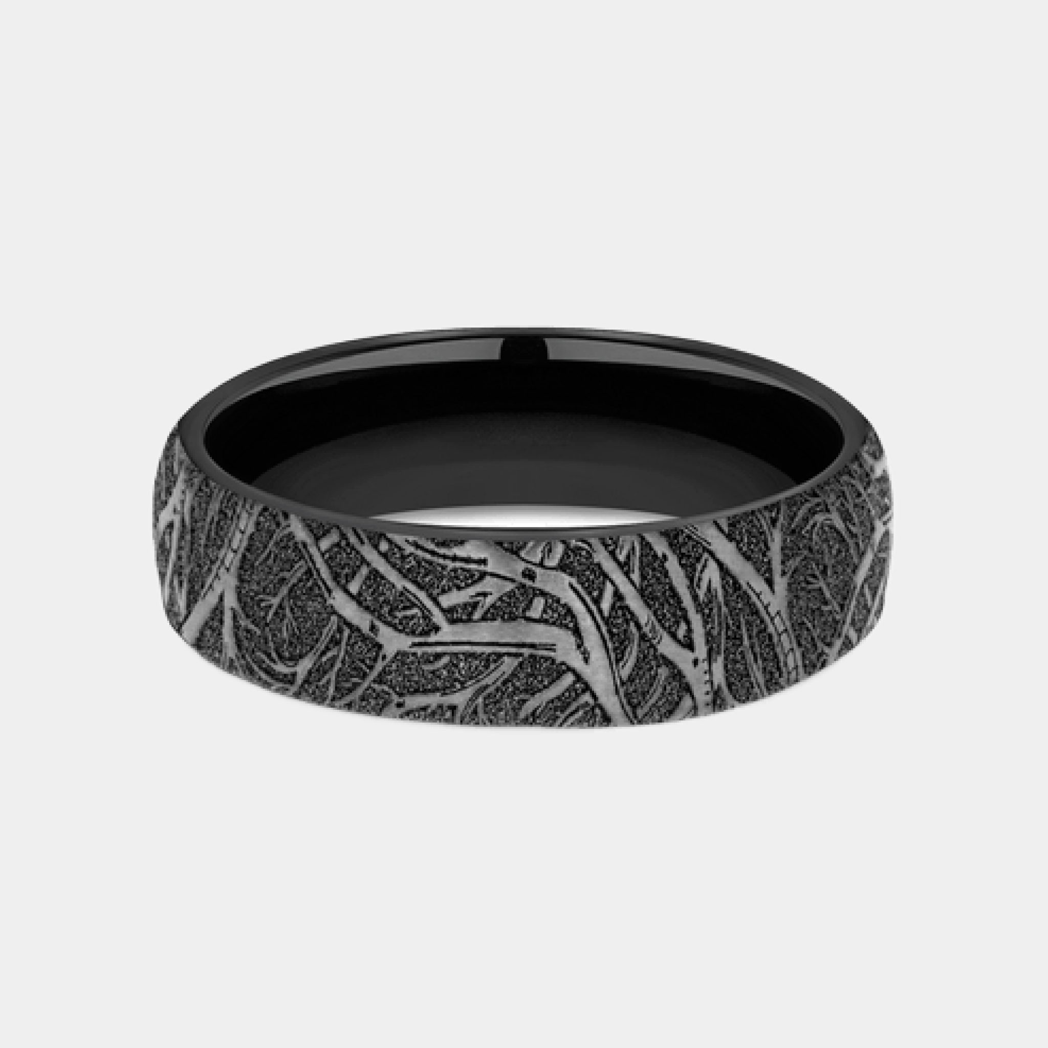 Men's Wedding Band | The Artemis | Black Titanium | Elysium