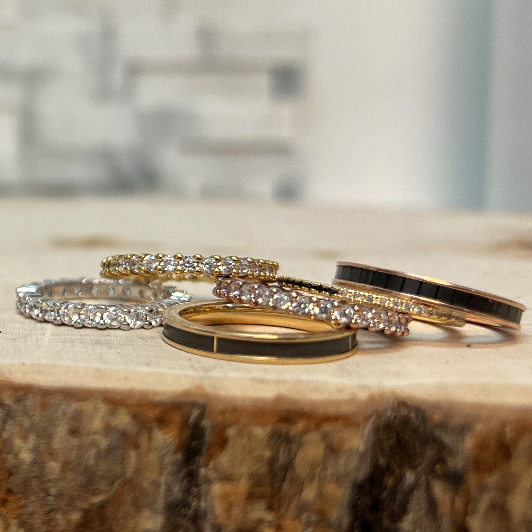 Black Diamond - Women’s Ring - CIRCE - 14K Yellow Gold - 1/4 CTW Diamond Anniversary Band - Lady Elysium Black Diamond