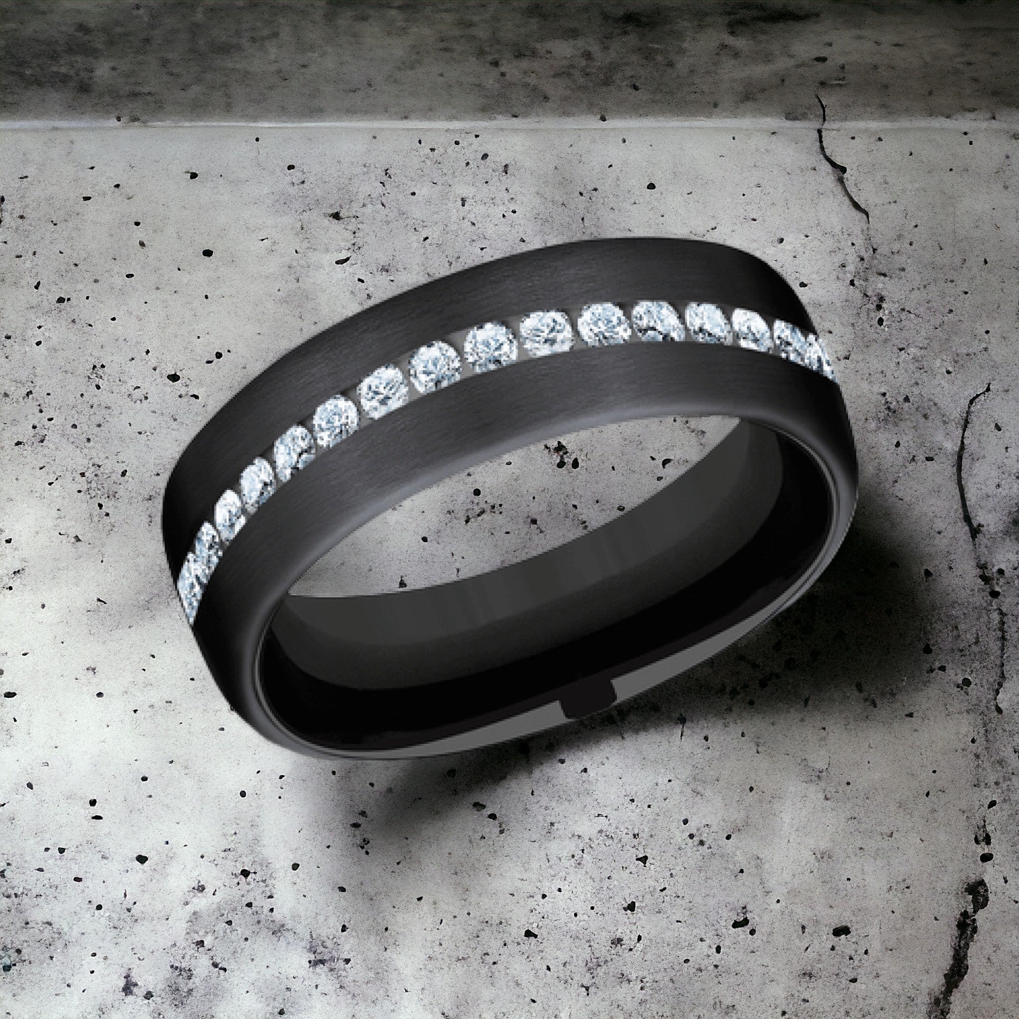 Men's Wedding Band | The Lincoln | Black Titanium | Elysium