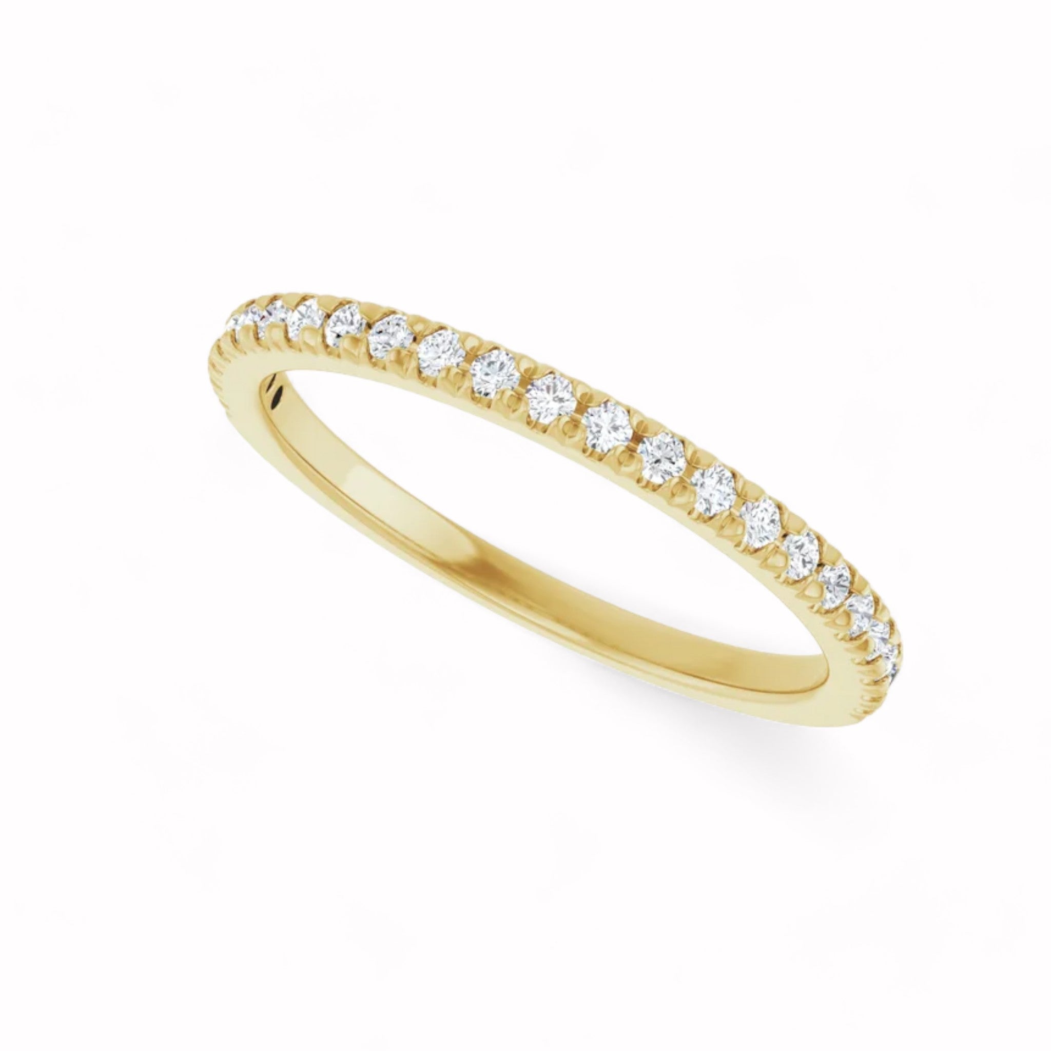 Black Diamond - Women’s Ring - RHEA - 14K Yellow Gold - French Set - 1/4 CTW Diamond Anniversary Band - Lady Elysium Black Diamond