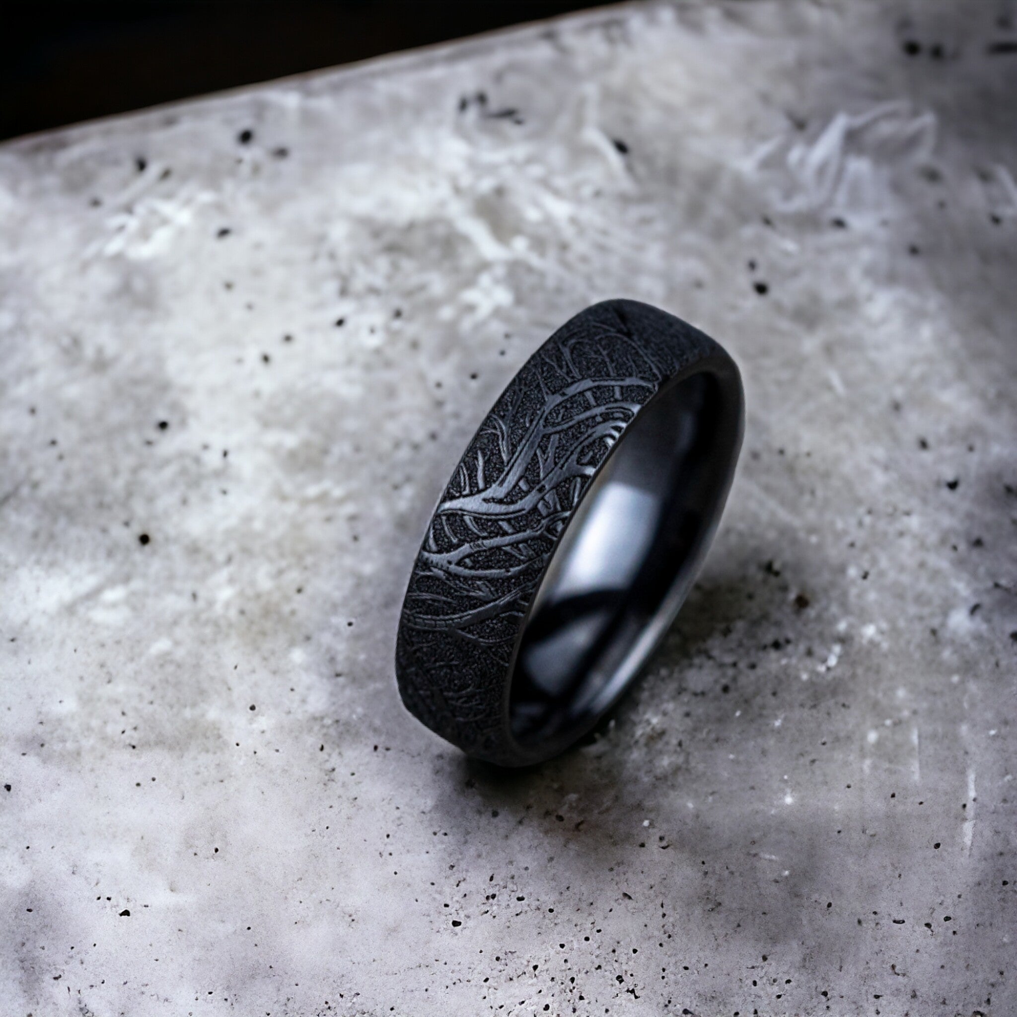 Men's Wedding Band | The Artemis | Black Titanium | Elysium