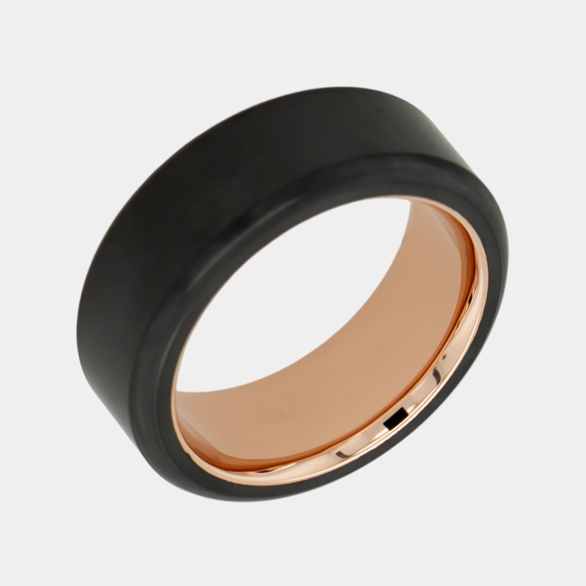 KRATOS 8mm - Size 8 - Satin Finish 14k Rose Gold Sleeve - SHIPS WITHIN 2 BUSINESS DAYS